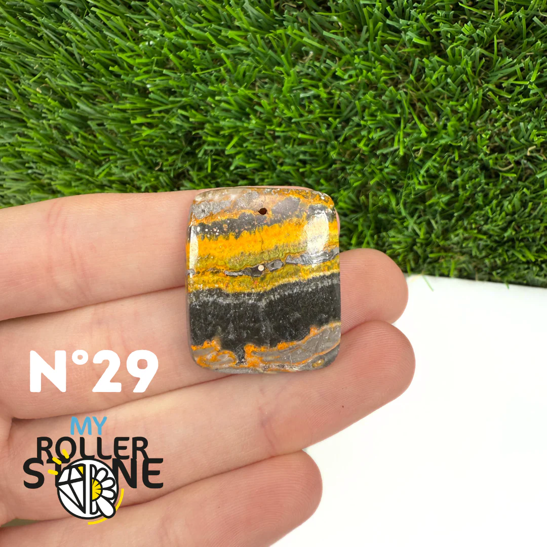 Pendentif Jaspe Bumblebee 5A Percé - Image 31