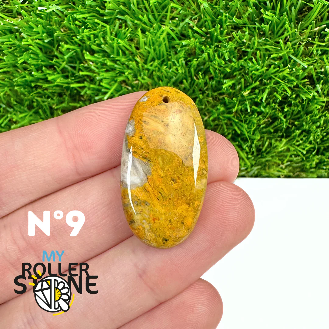 Pendentif Jaspe Bumblebee Néo 5A Percé - Image 11