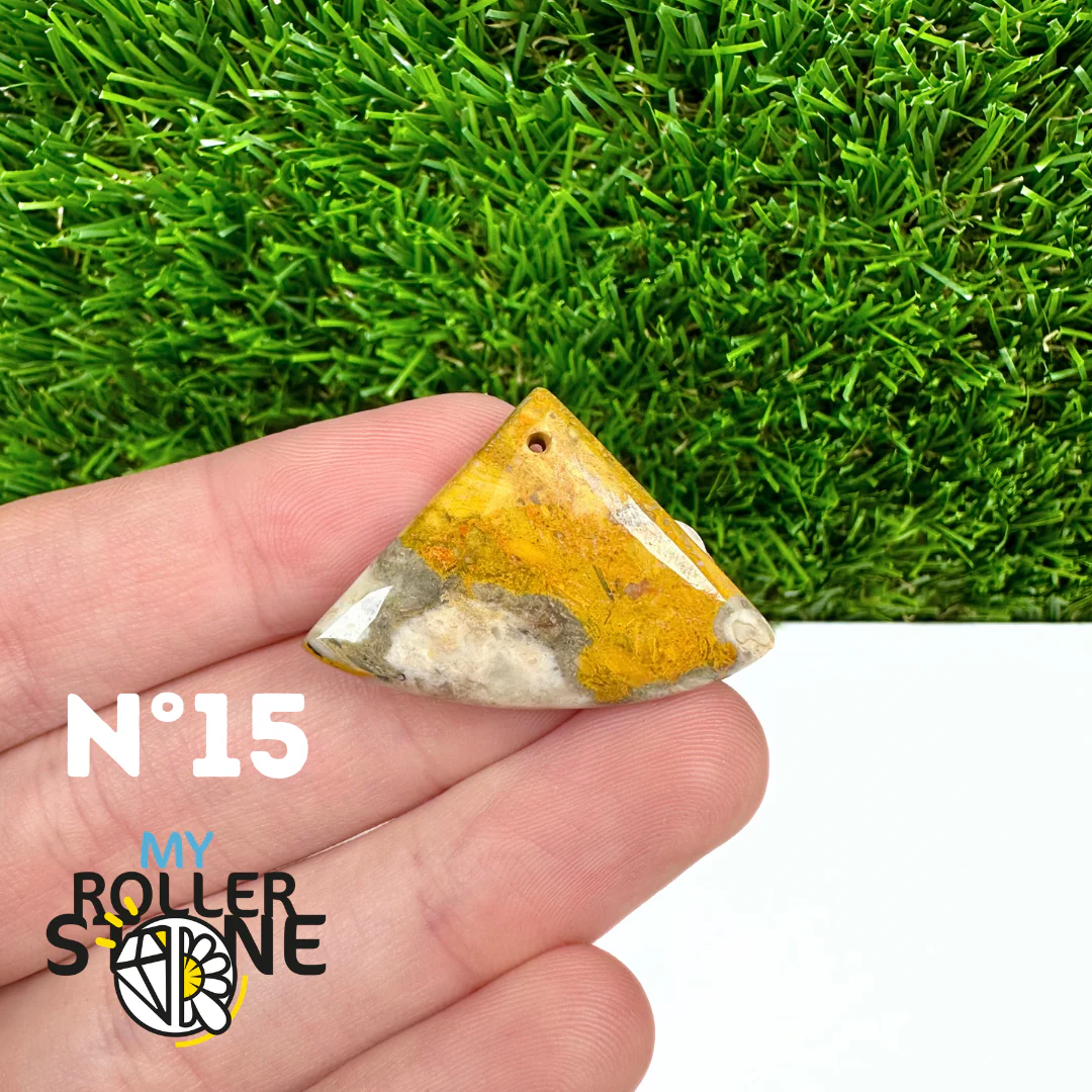 Pendentif Jaspe Bumblebee Néo 5A Percé - Image 17