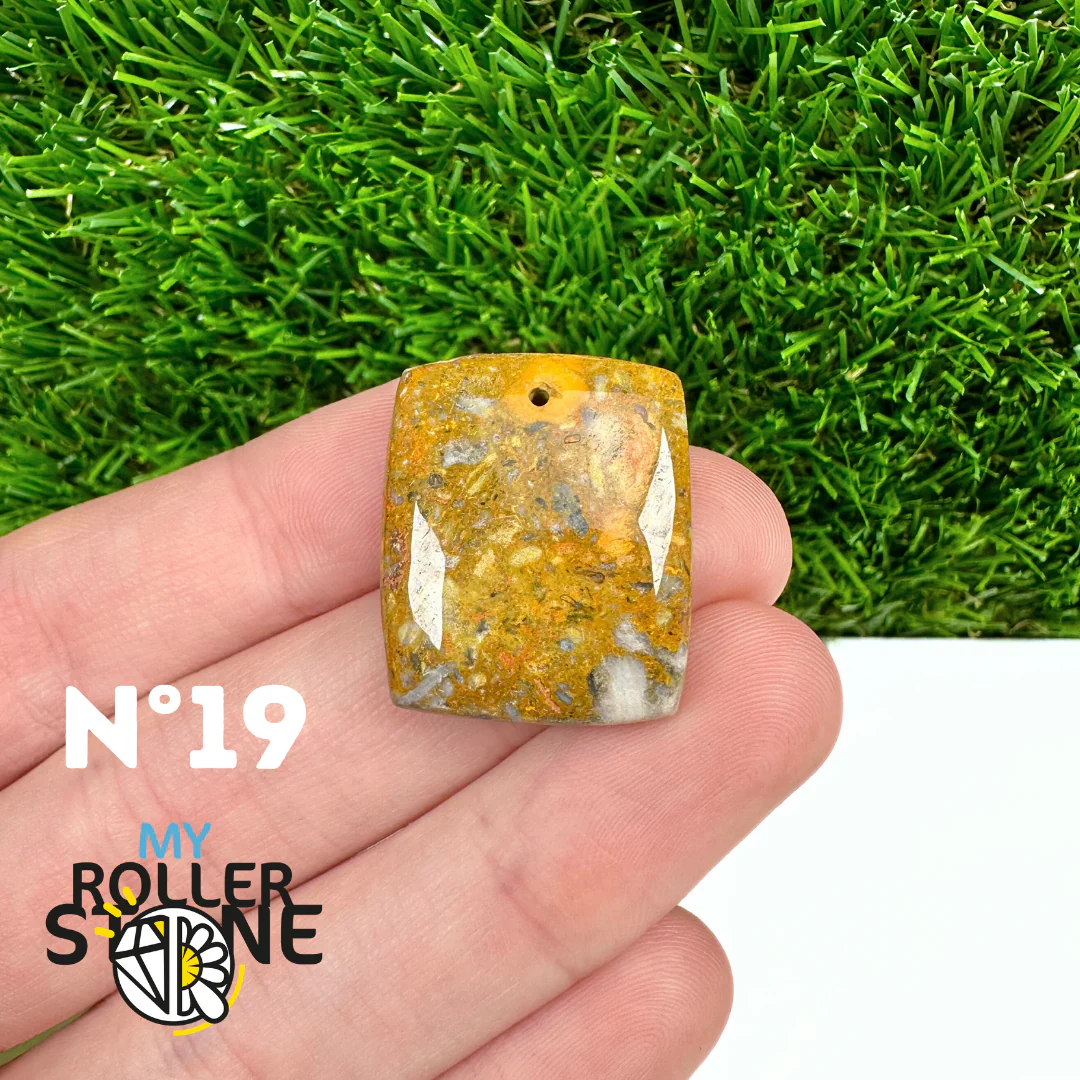 Pendentif Jaspe Bumblebee Néo 5A Percé - Image 21