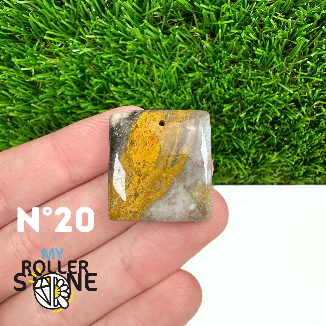 Pendentif Jaspe Bumblebee Néo 5A Percé - Image 22