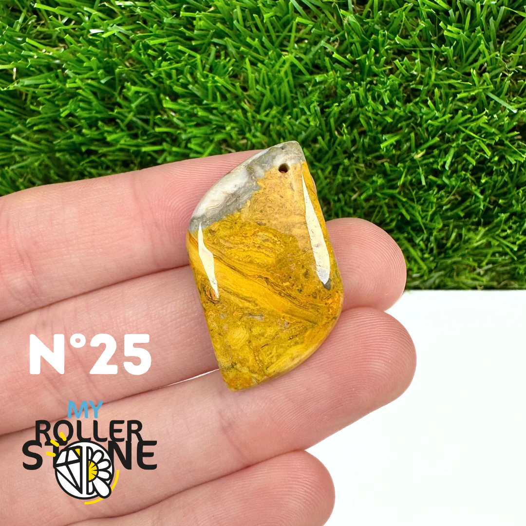 Pendentif Jaspe Bumblebee Néo 5A Percé - Image 27