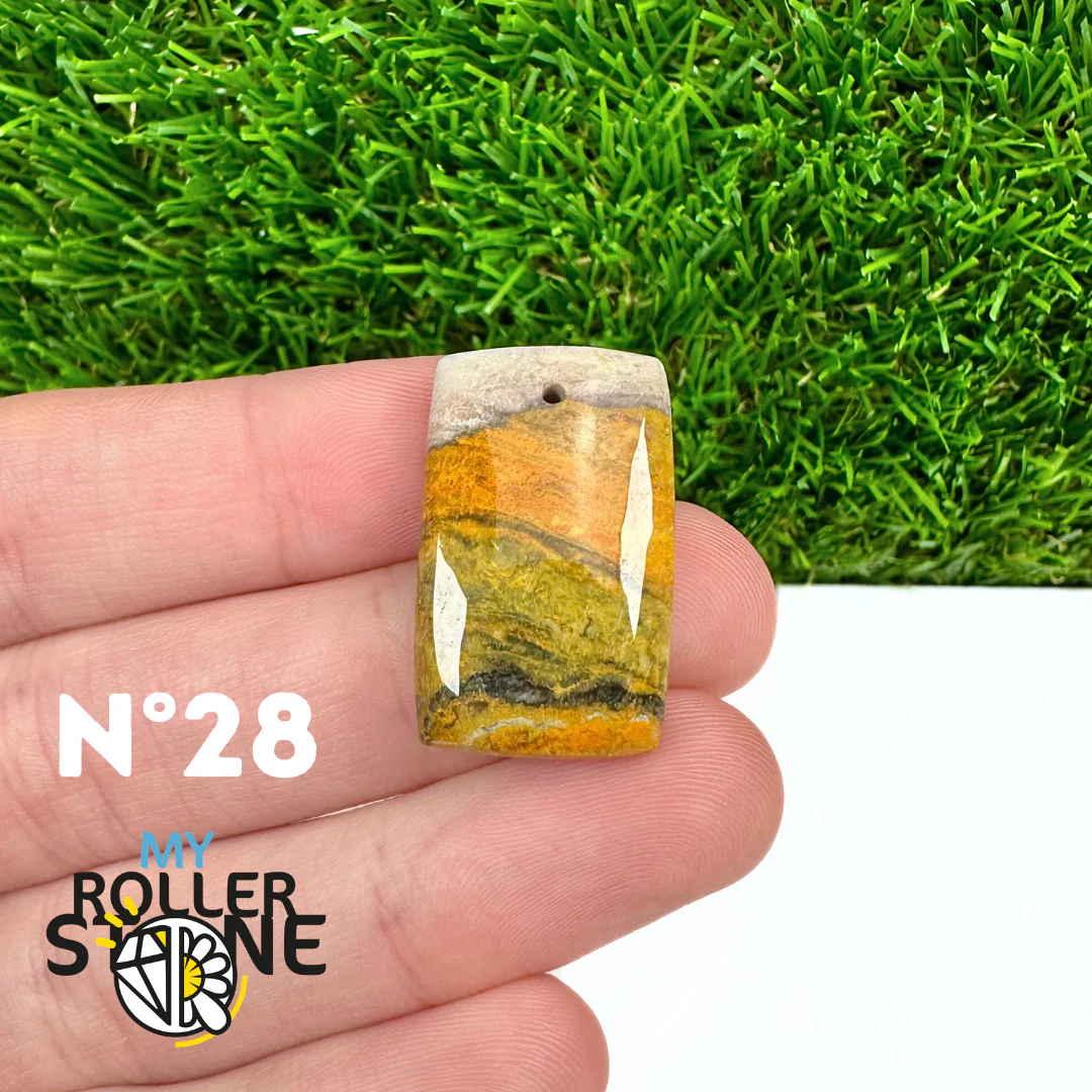 Pendentif Jaspe Bumblebee Néo 5A Percé - Image 30