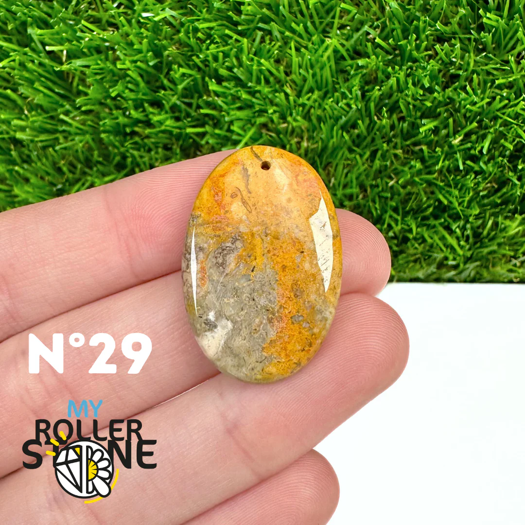 Pendentif Jaspe Bumblebee Néo 5A Percé - Image 31