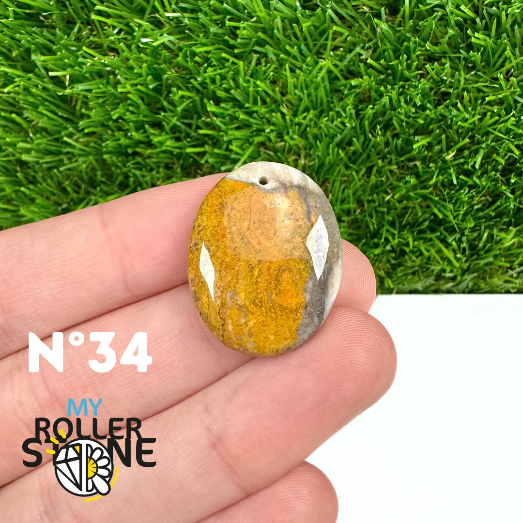 Pendentif Jaspe Bumblebee Néo 5A Percé - Image 36