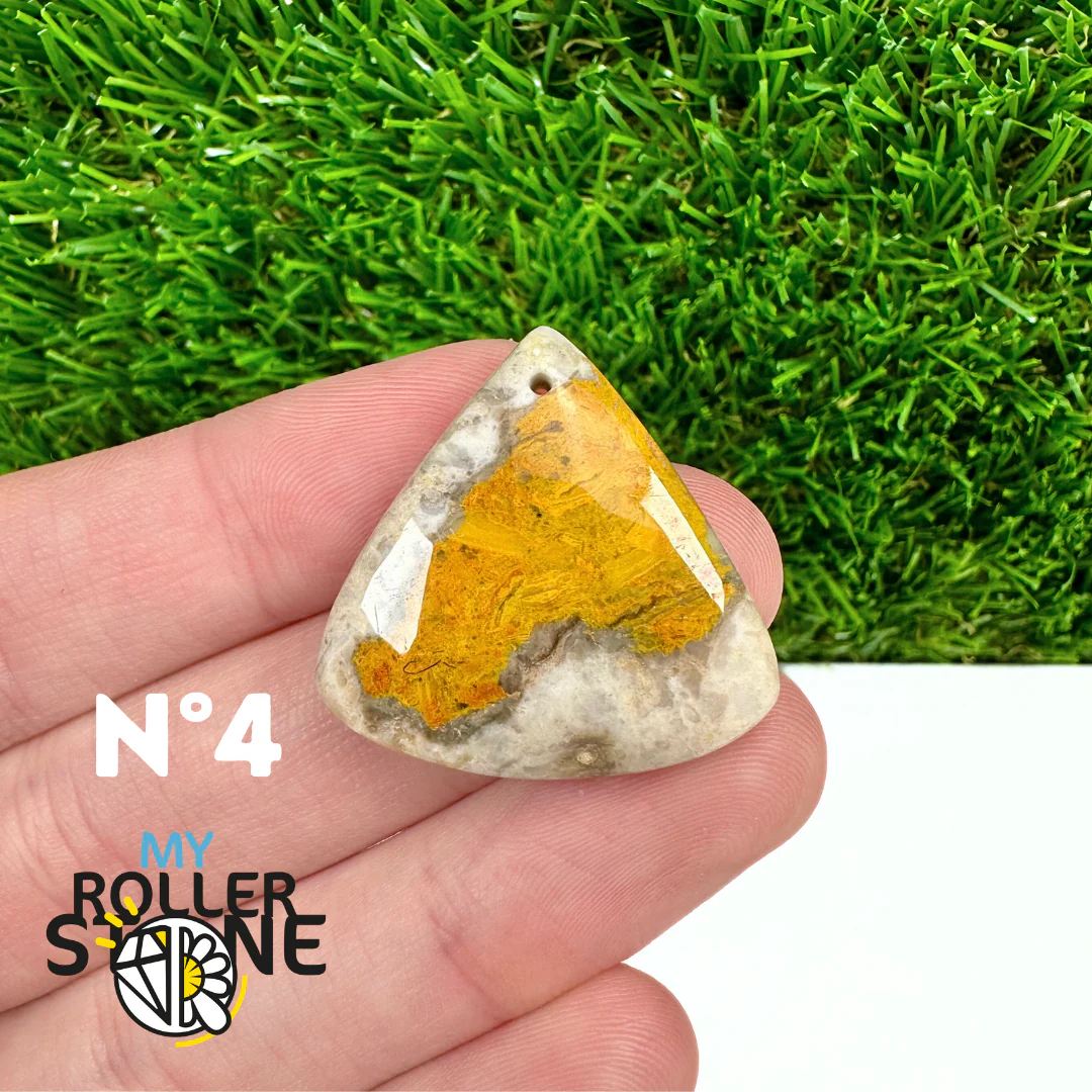 Pendentif Jaspe Bumblebee Néo 5A Percé - Image 6