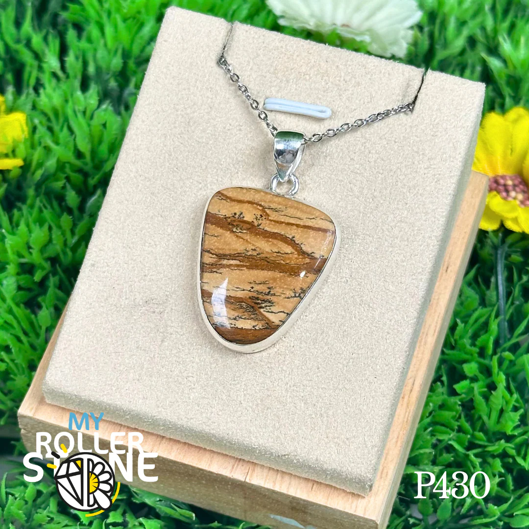Pendentif Jaspe Paysage #P430