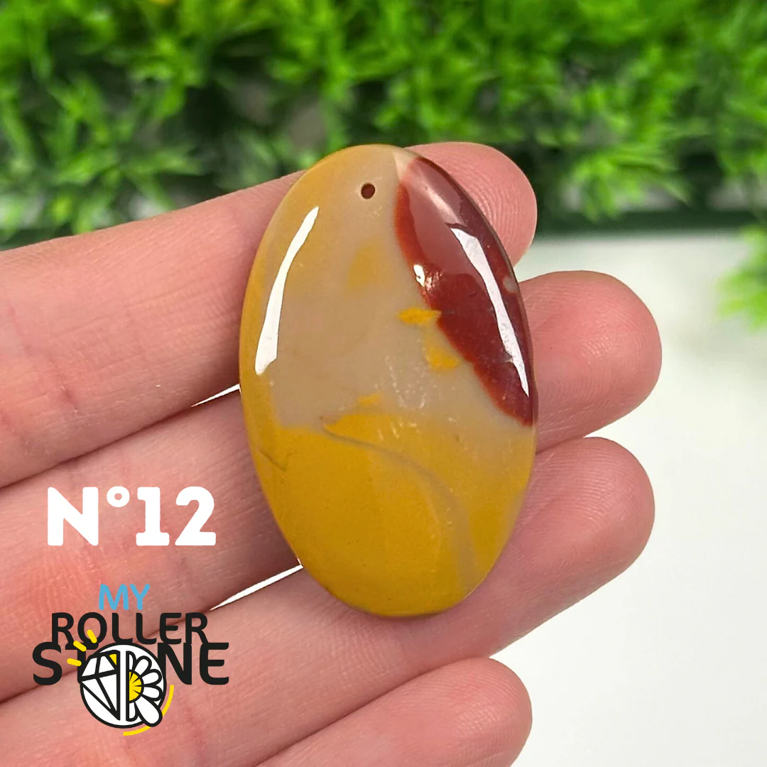 Pendentif Jaspe Mokaite percé 5A - Image 14