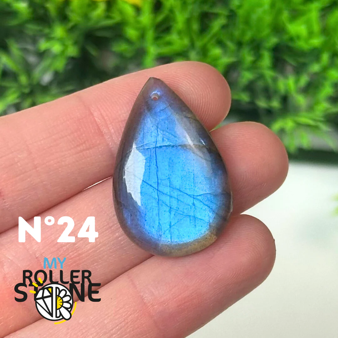 Pendentif Labradorite blue fire percé 7A - Image 12