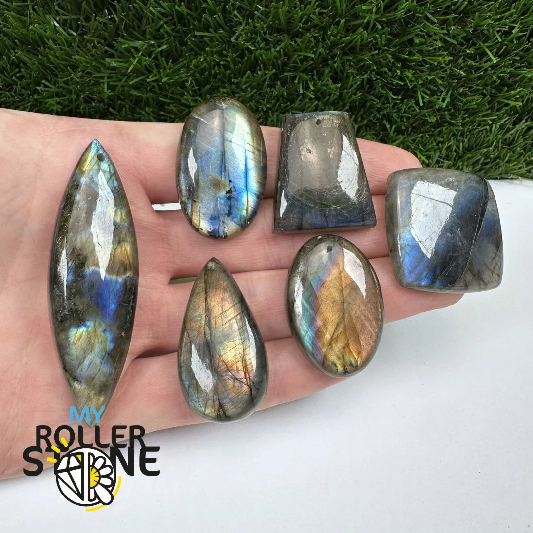 Pendentif Percé Labradorite Multi Fire 5A