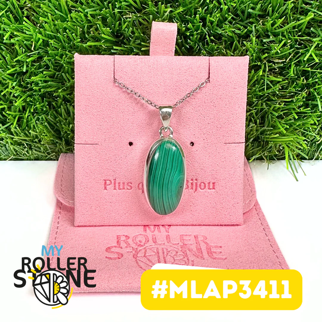 Pendentif Malachite Argent 925 #MLAP3411