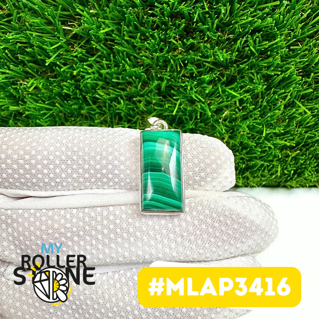 Pendentif Malachite Argent 925 #MLAP3416 - Image 2