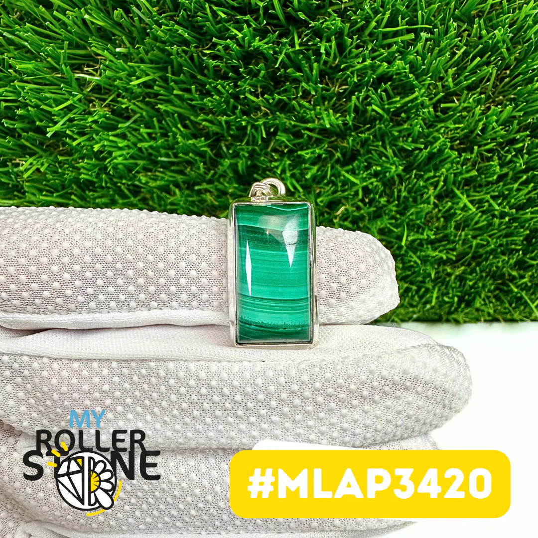 Pendentif Malachite Argent 925 #MLAP3420 - Image 2