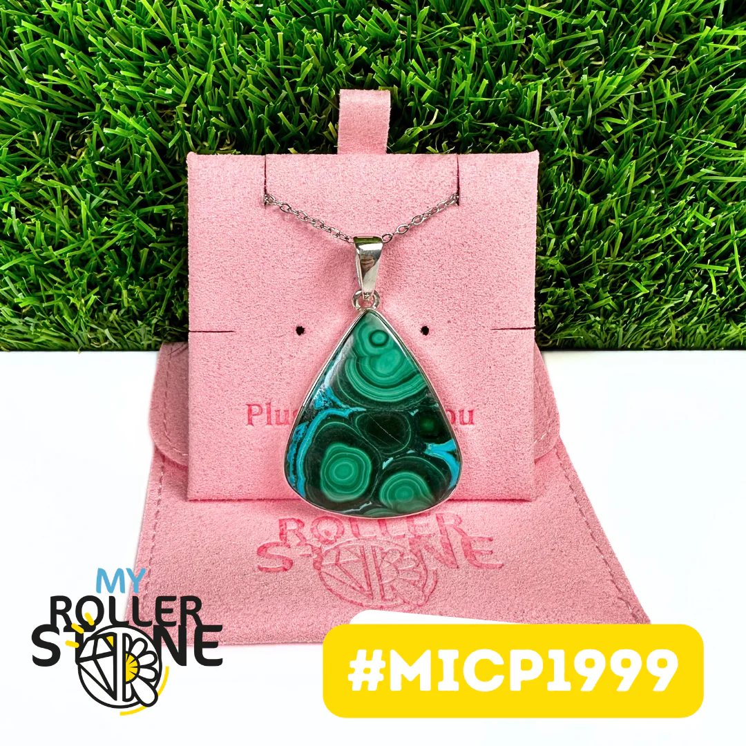 Pendentif Malachite Chrysocolle Argent 925 (MICP1999)