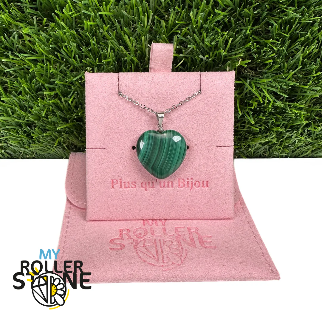 Pendentif Malachite Coeur (2 Tailles) - Image 2