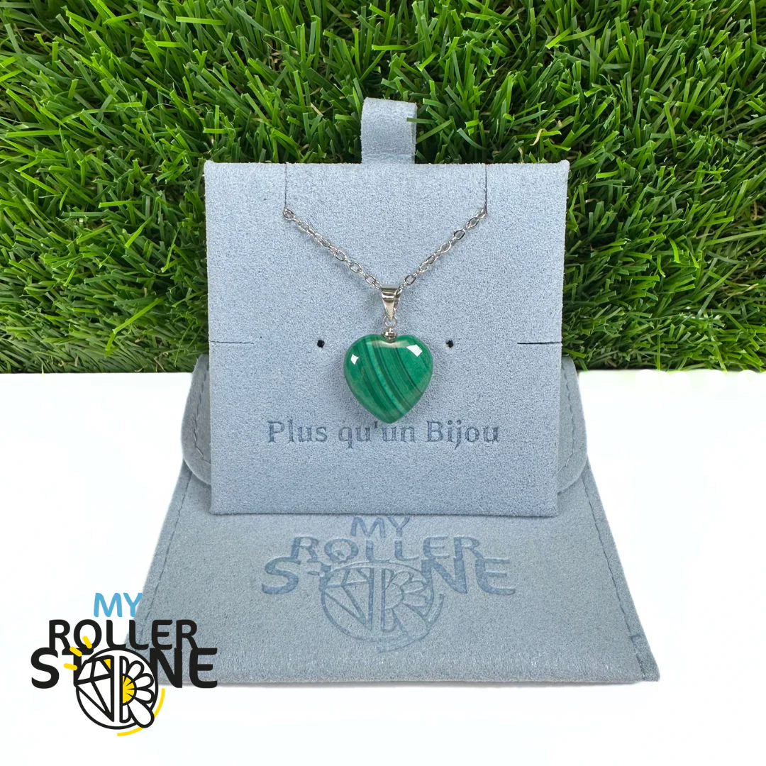 Pendentif Malachite Coeur (2 Tailles) - Image 3