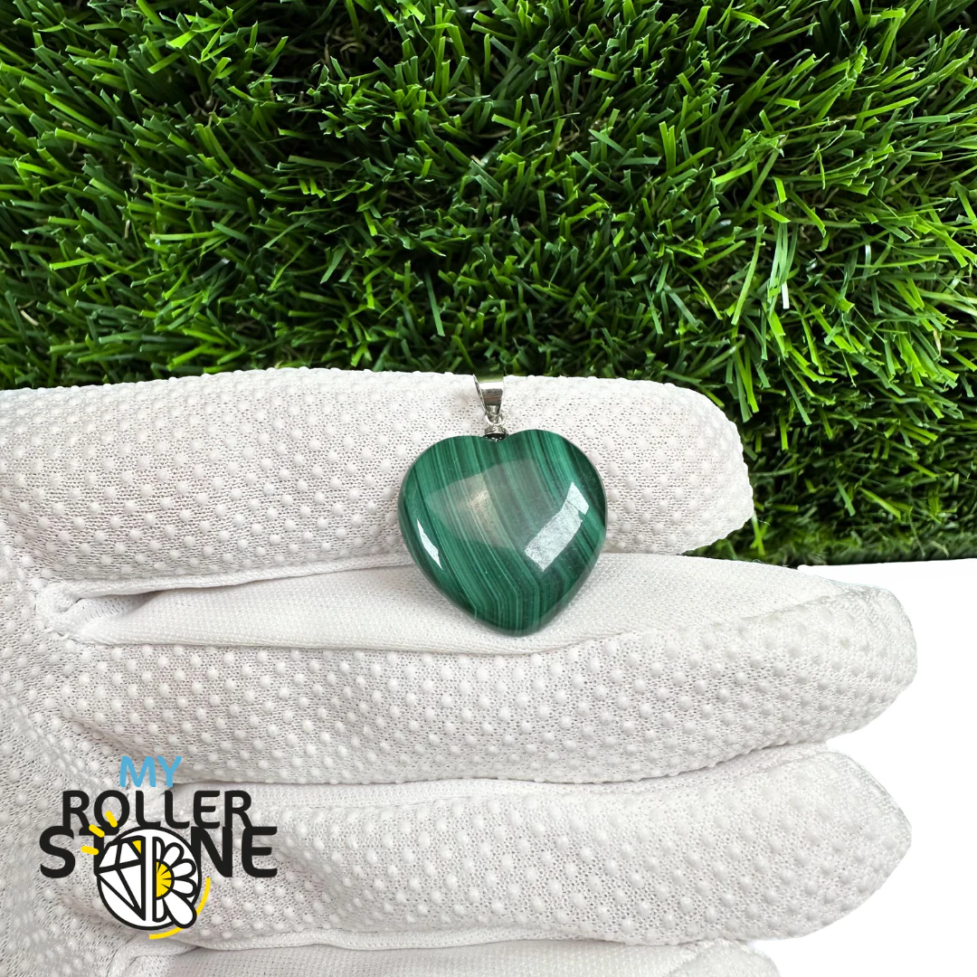 Pendentif Malachite Coeur (2 Tailles) - Image 4