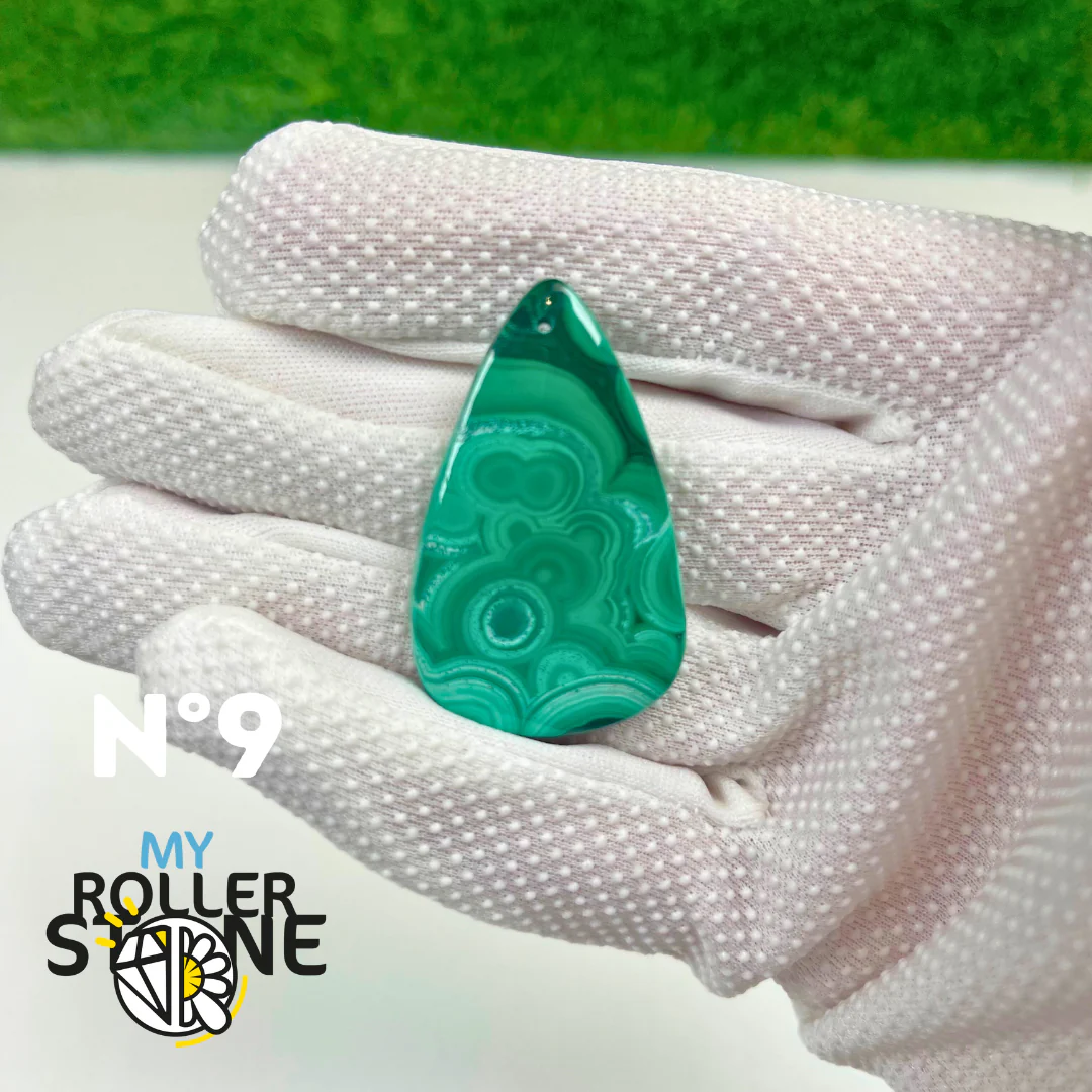 Pendentif Malachite 5A percé - Image 10
