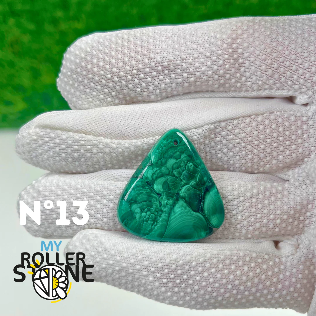 Pendentif Malachite 5A percé - Image 14