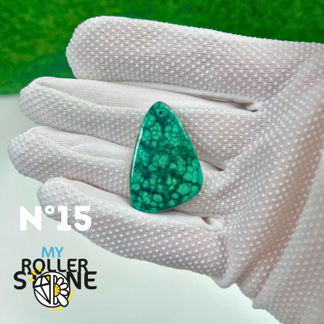 Pendentif Malachite 5A percé - Image 16