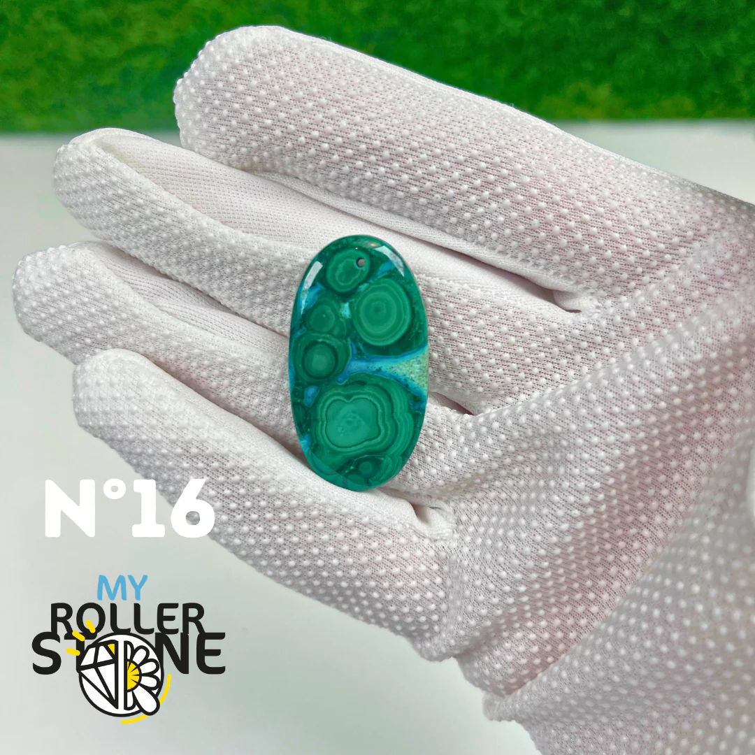 Pendentif Malachite 5A percé - Image 17