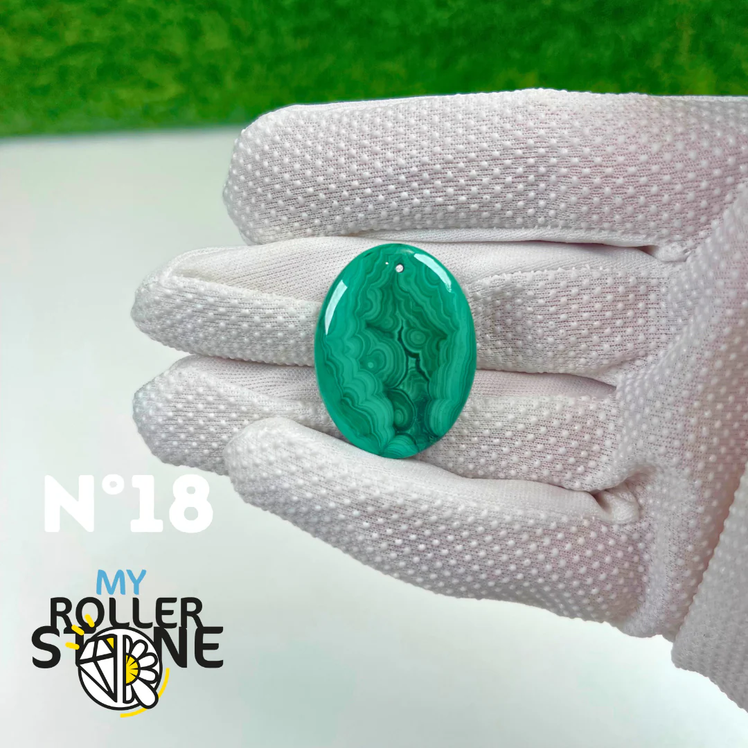 Pendentif Malachite 5A percé - Image 19