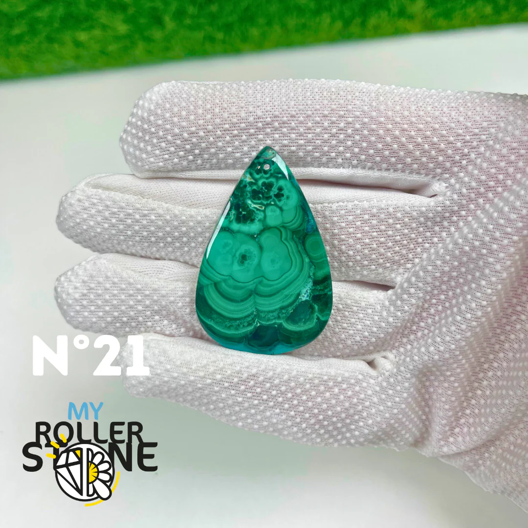 Pendentif Malachite 5A percé - Image 22