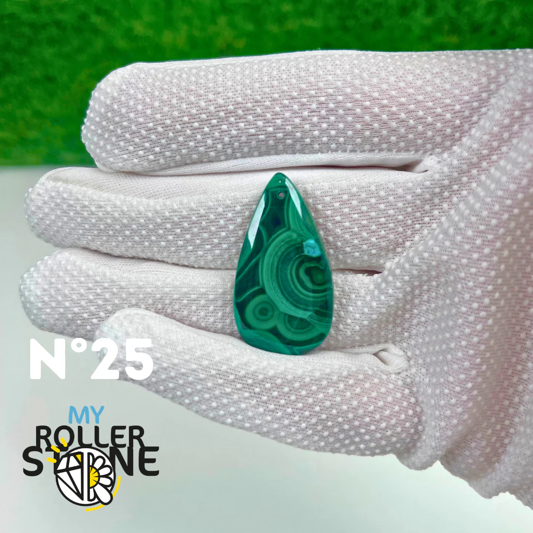 Pendentif Malachite 5A percé - Image 26