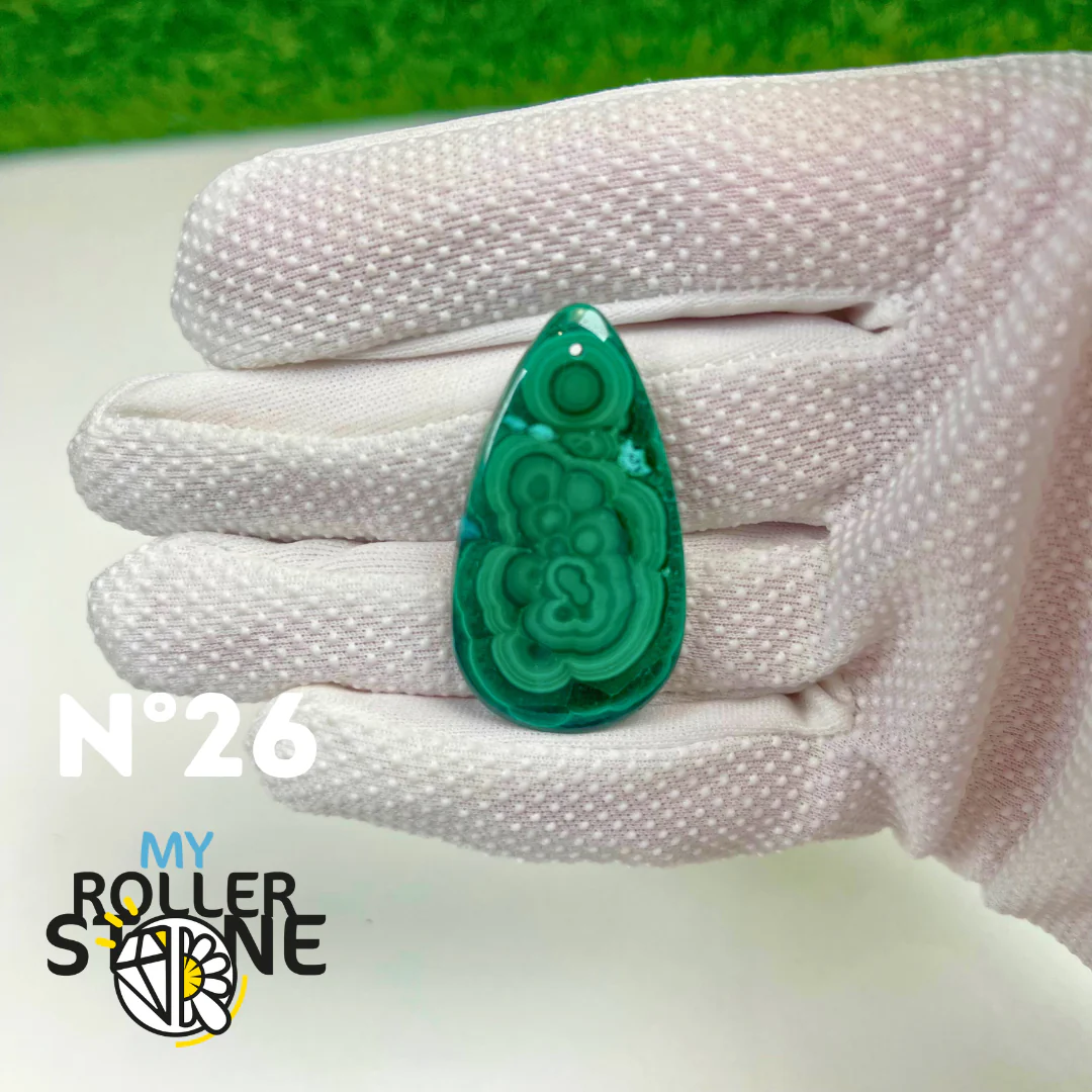 Pendentif Malachite 5A percé - Image 27