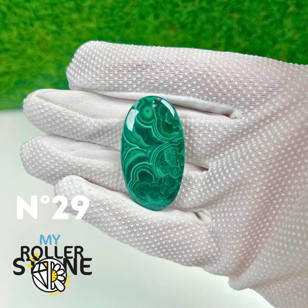 Pendentif Malachite 5A percé - Image 30