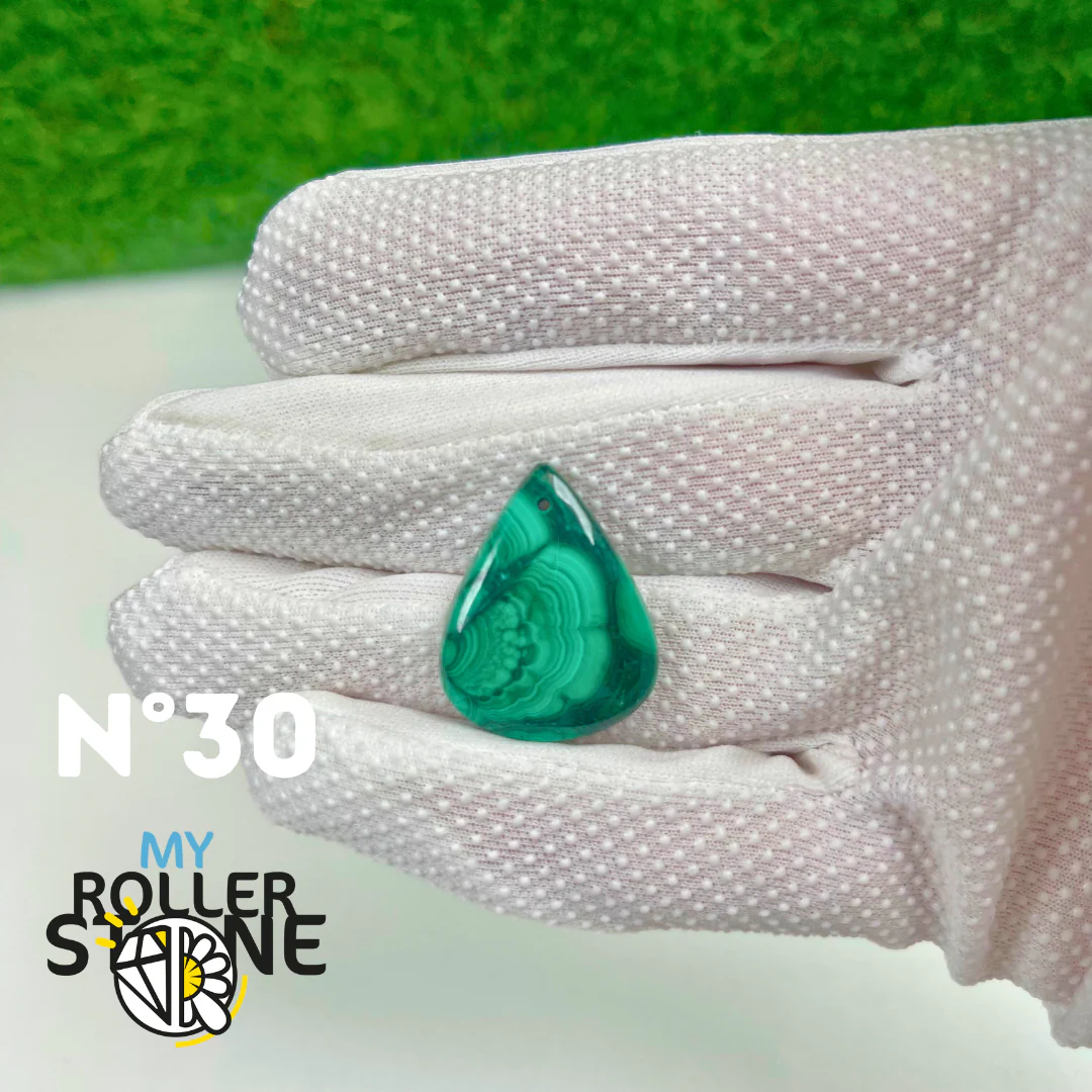 Pendentif Malachite 5A percé - Image 31