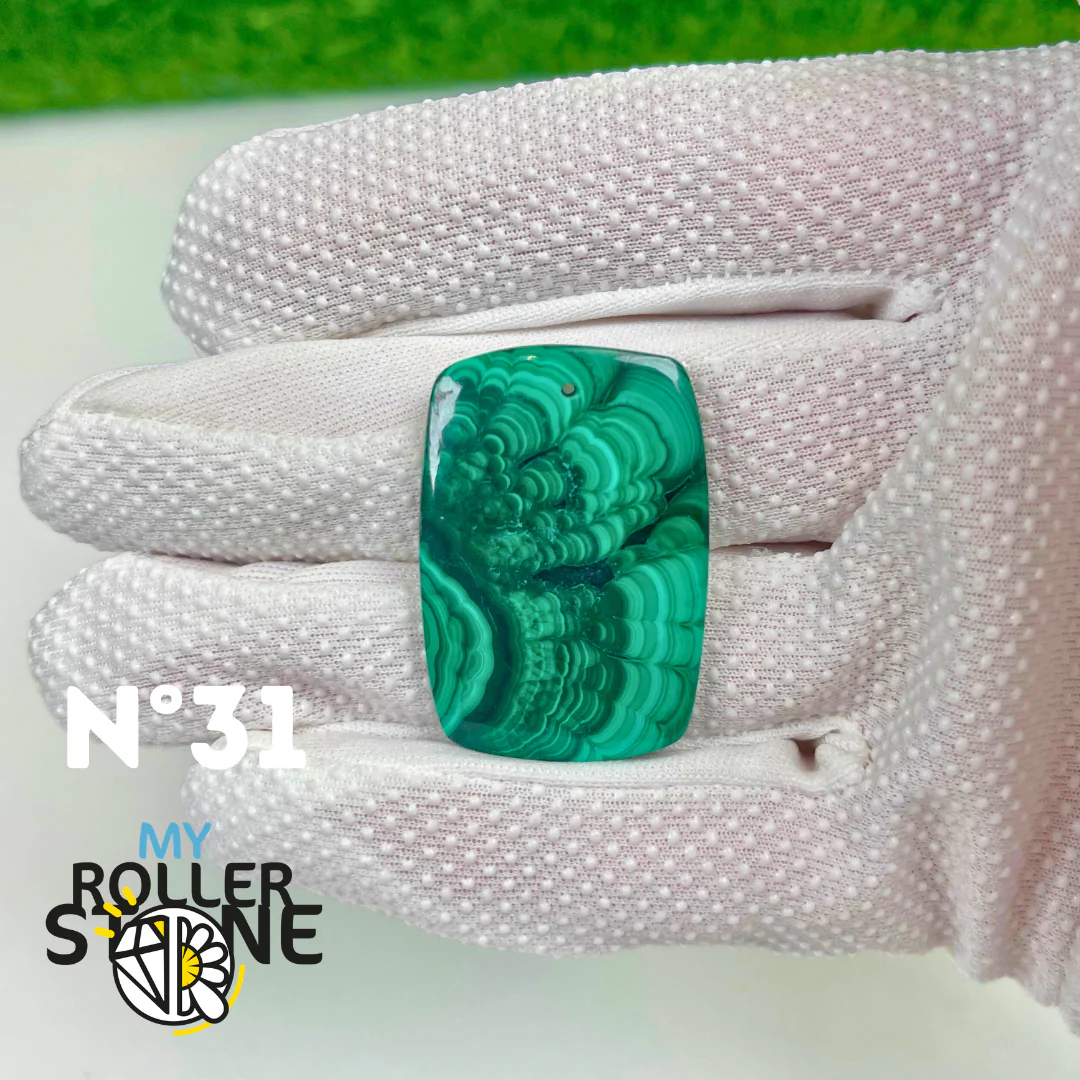 Pendentif Malachite 5A percé - Image 32