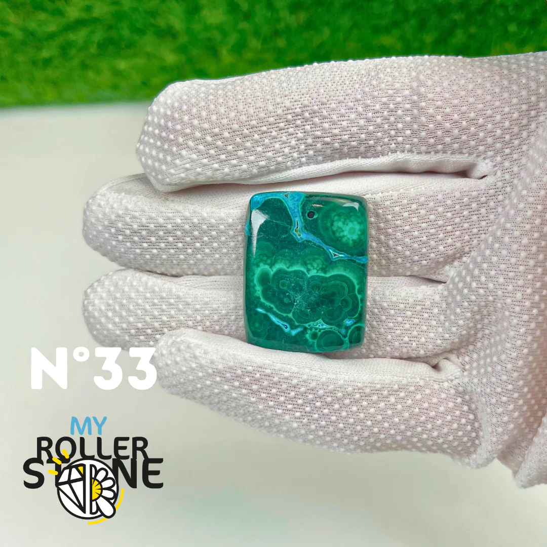 Pendentif Malachite 5A percé - Image 34
