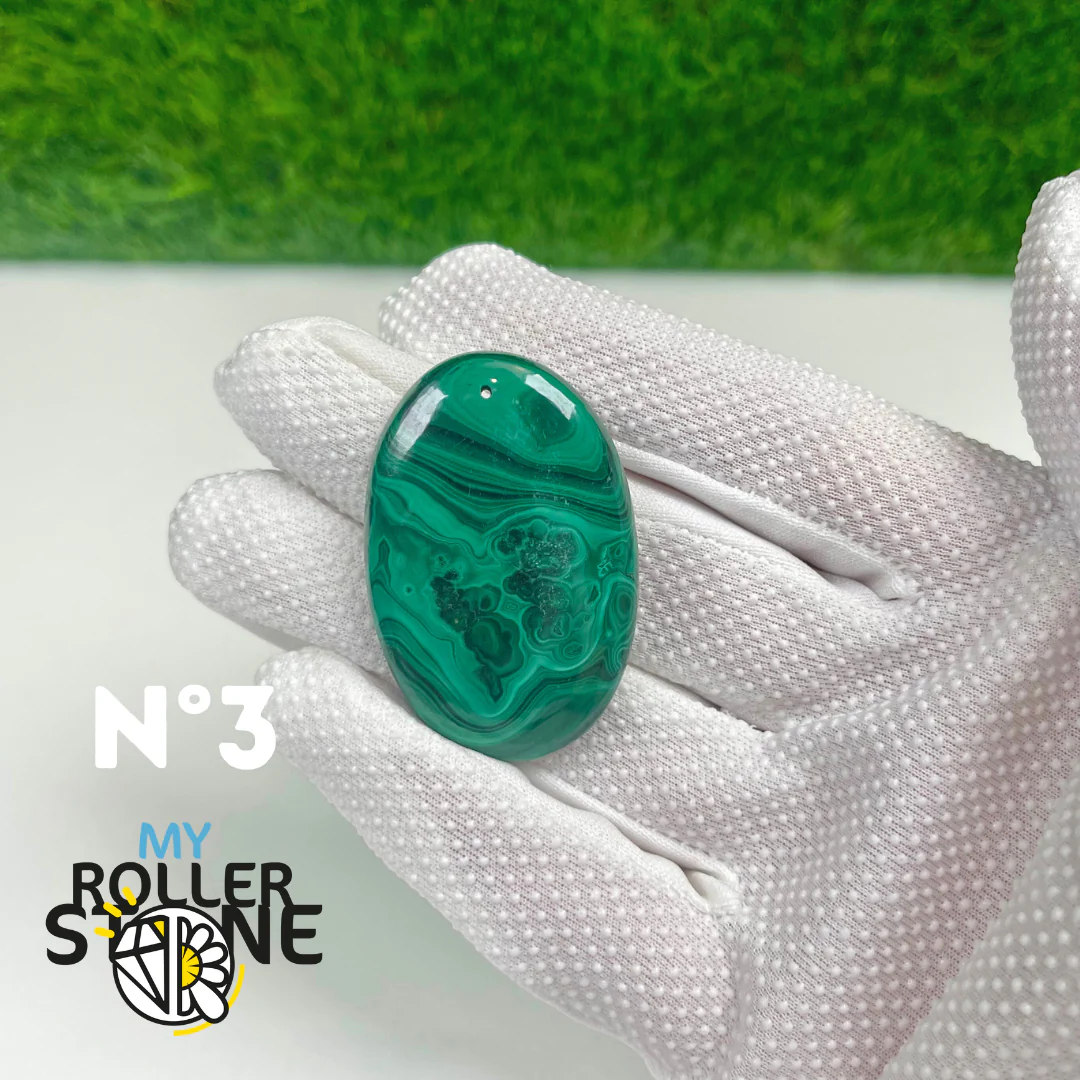 Pendentif Malachite 5A percé - Image 4