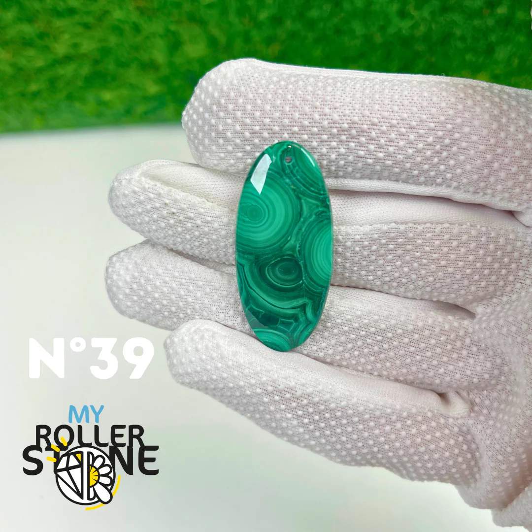 Pendentif Malachite 5A percé - Image 40