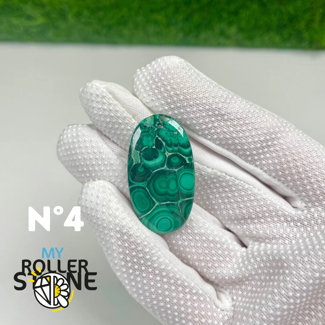 Pendentif Malachite 5A percé - Image 5