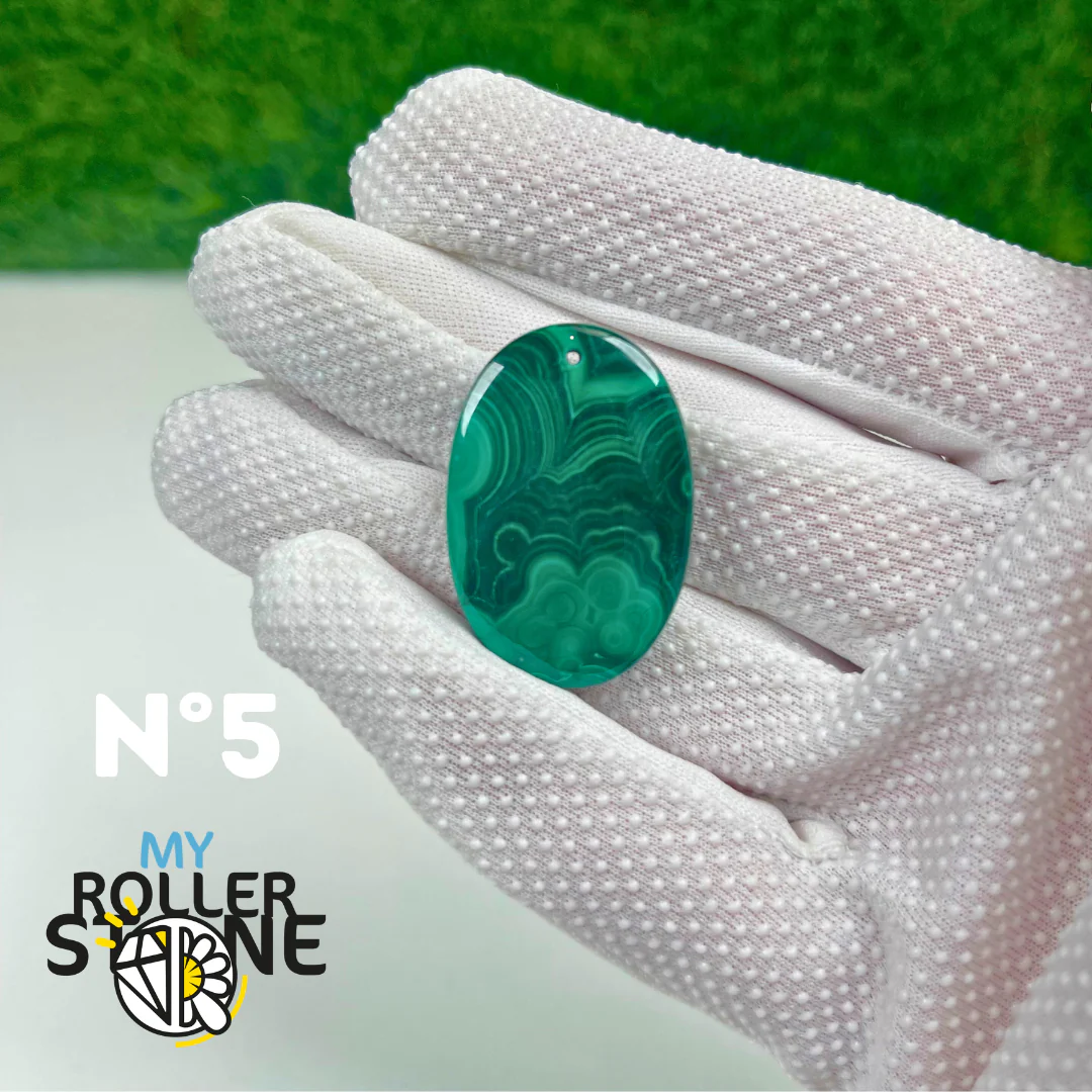 Pendentif Malachite 5A percé - Image 6