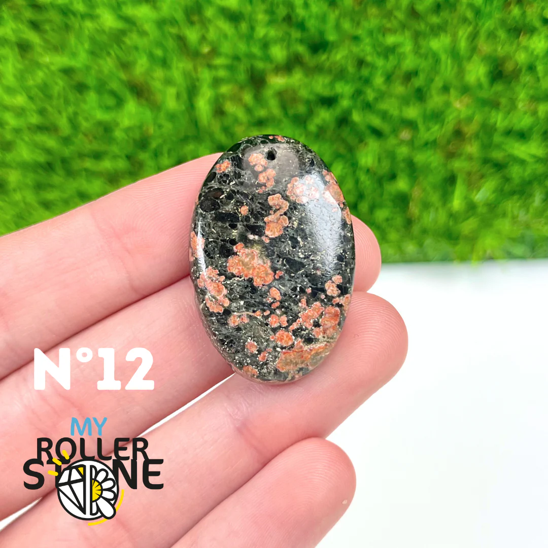 Pendentif Obsidienne Fleur percé - Image 14