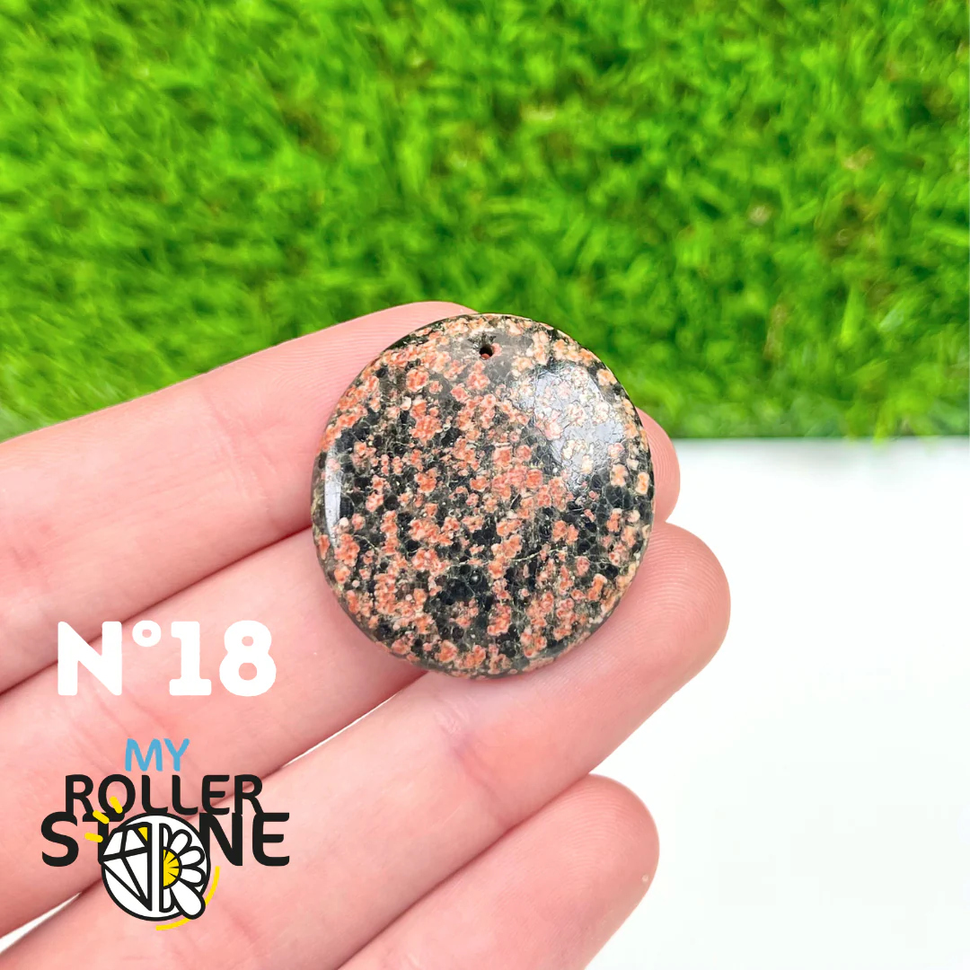 Pendentif Obsidienne Fleur percé - Image 20