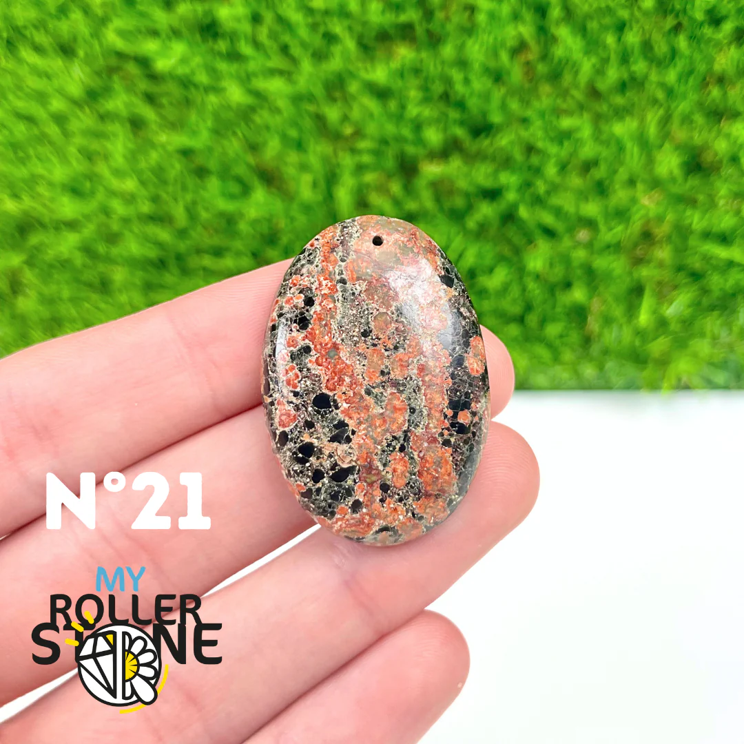 Pendentif Obsidienne Fleur percé - Image 23