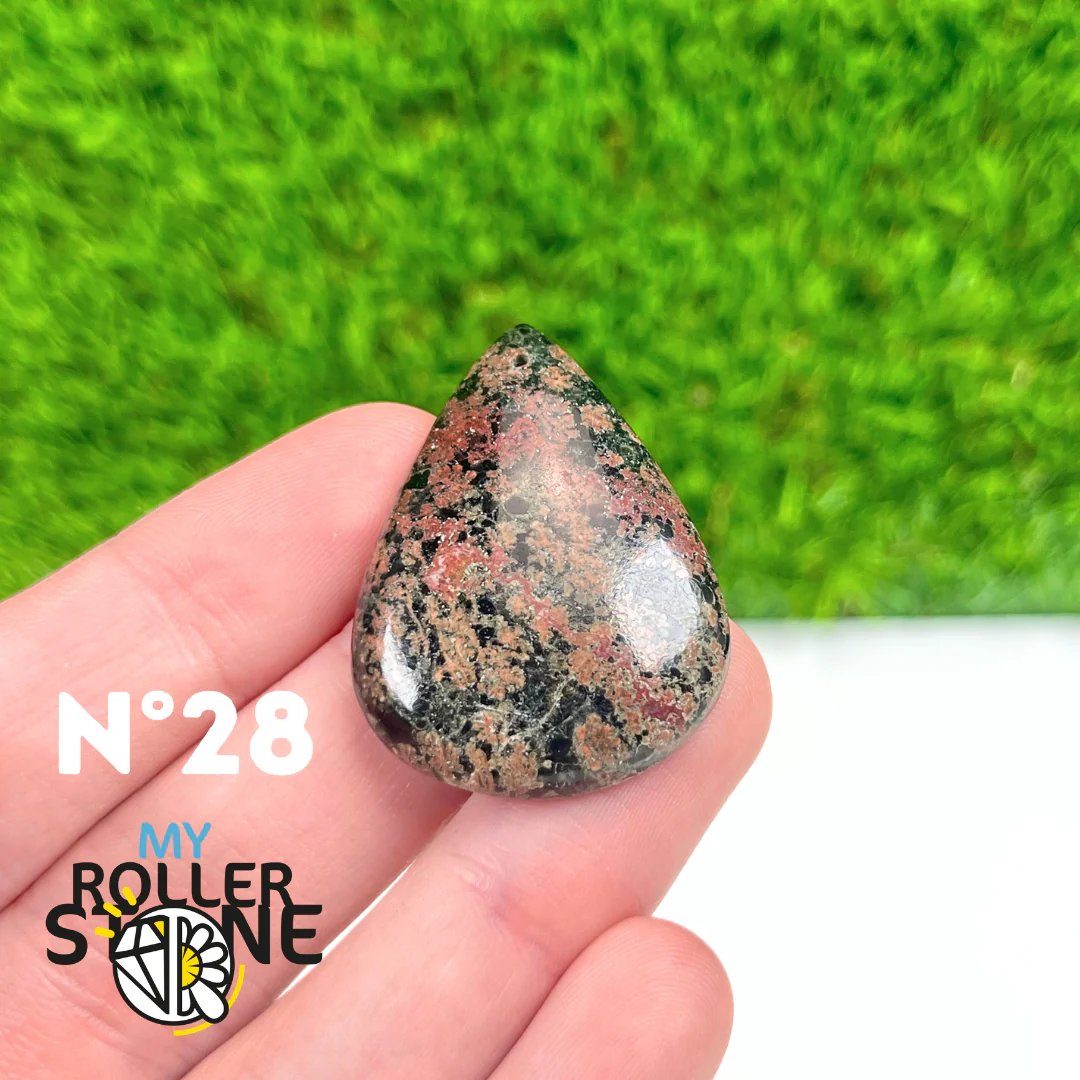 Pendentif Obsidienne Fleur percé - Image 29