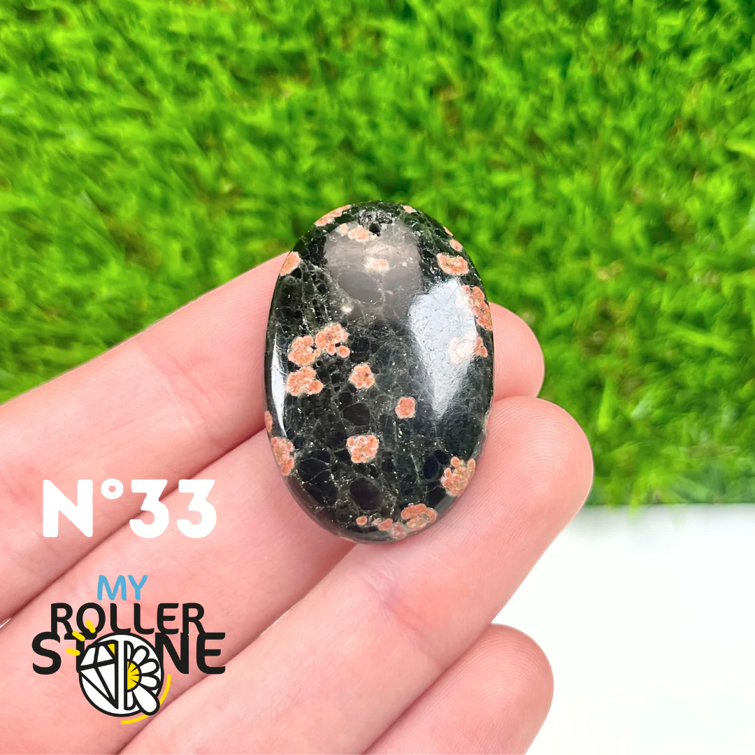 Pendentif Obsidienne Fleur percé - Image 34
