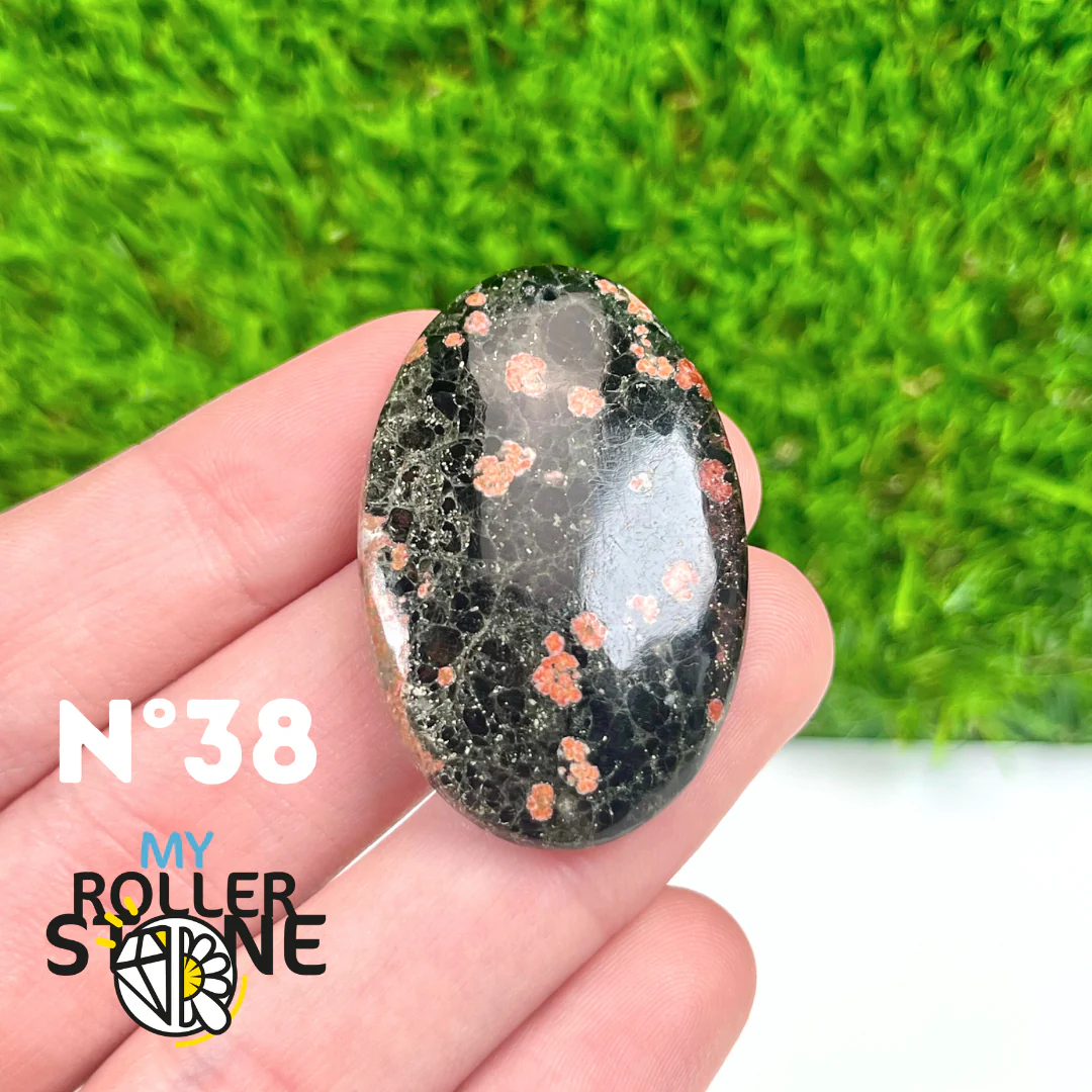 Pendentif Obsidienne Fleur percé - Image 38