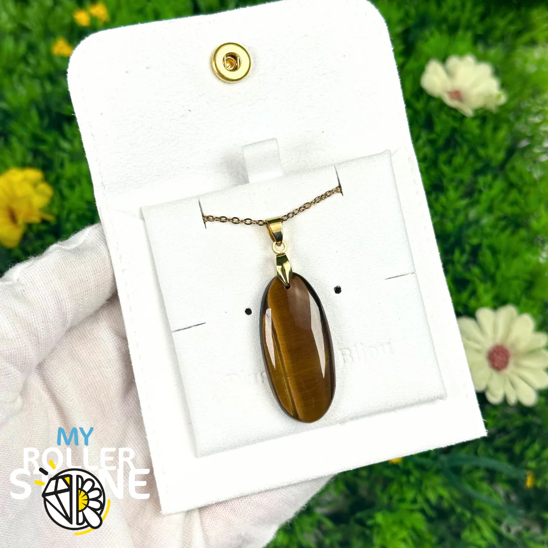 Pendentif Oeil de Tigre 5A percé - Image 2