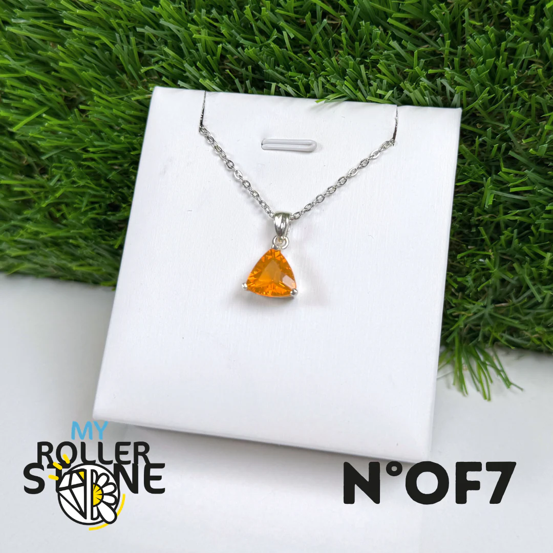 Pendentif Opale de Feu Du Brésil (PIAUI) et Argent 925 #OF7