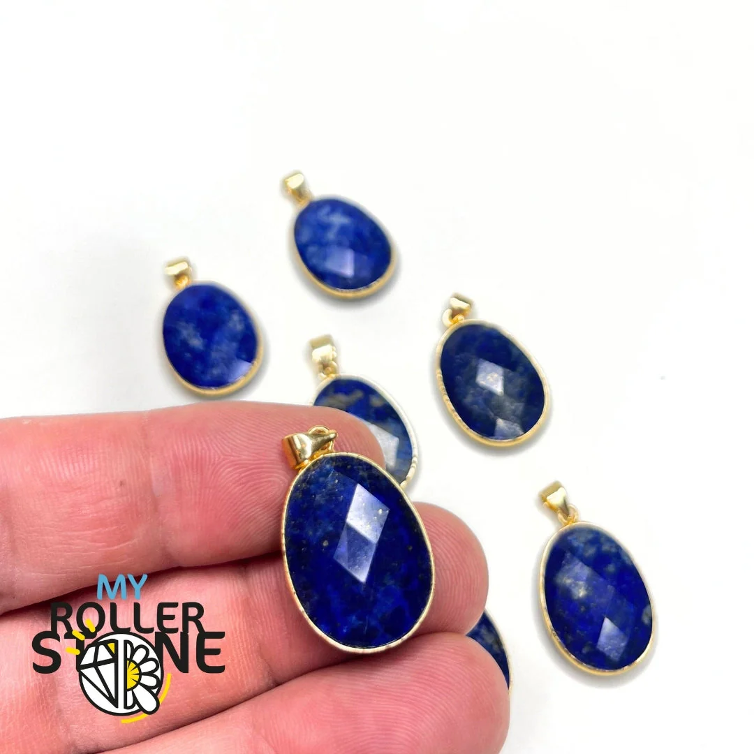 Pendentif Oval Doré Lapis Lazuli - Image 2