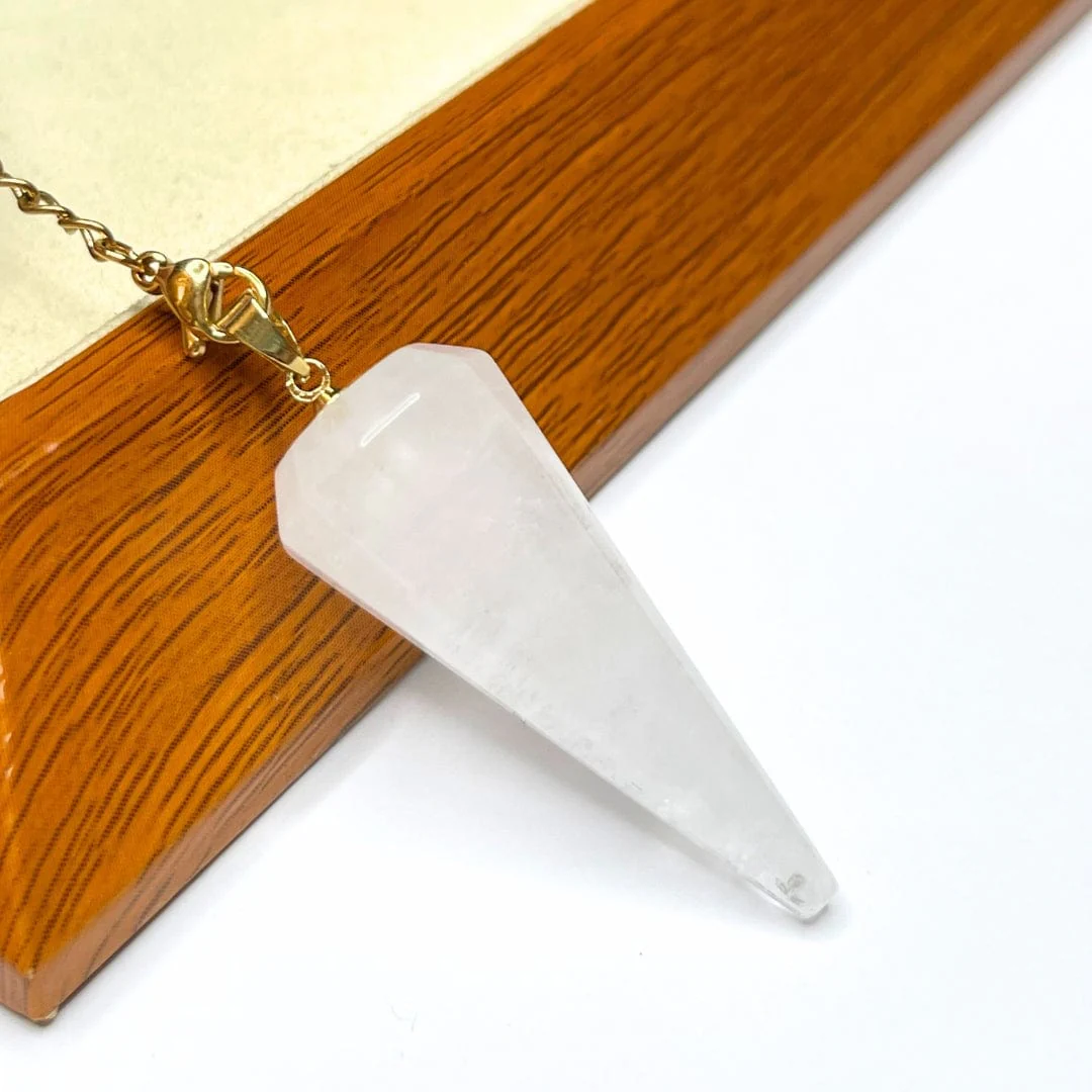 Pendentif pendule Cristal de roche/Aventurine/Améthyste - Image 3