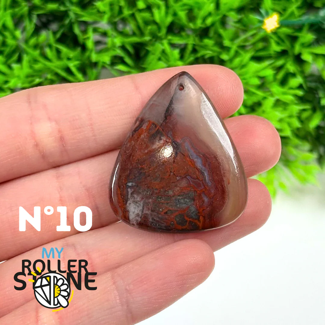 Pendentif Agate Mexicaine Percé 5A - Image 12