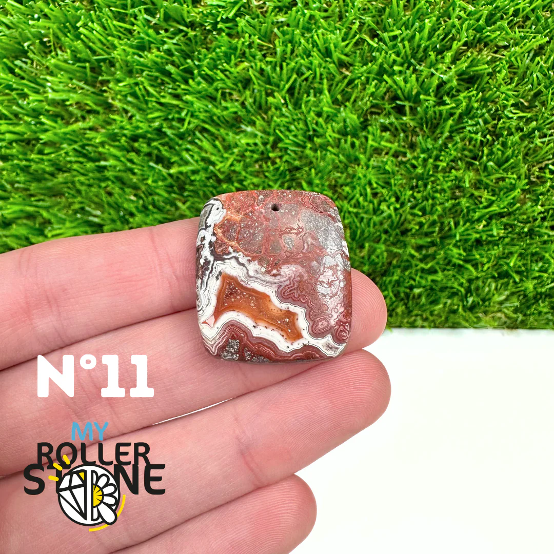 Pendentif Agate Mexicaine Percé 5A - Image 13