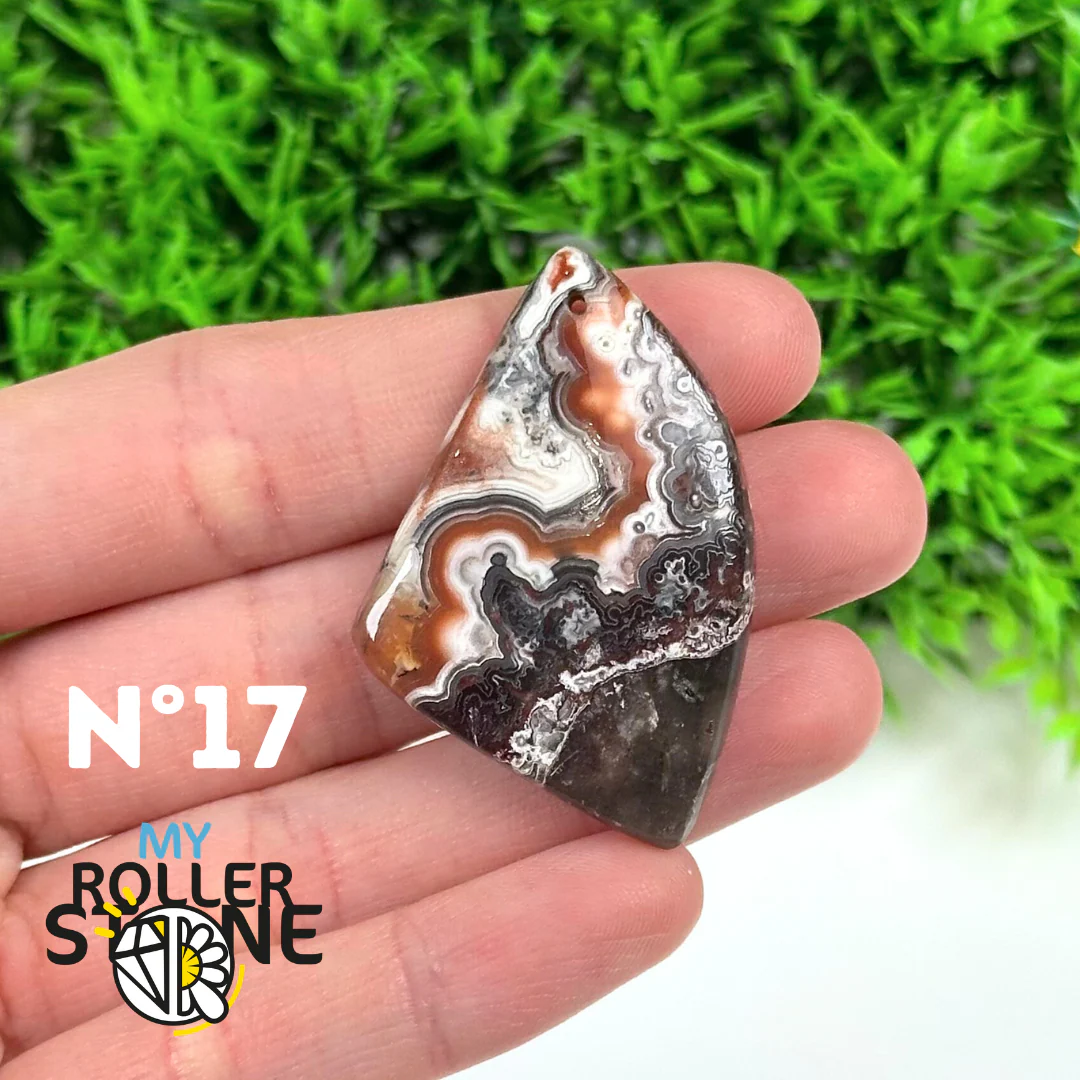 Pendentif Agate Mexicaine Percé 5A - Image 18
